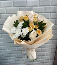 Букет цветов из:  Розы и Хризантемы #REPLACE_PRED# Нижнеподкумском