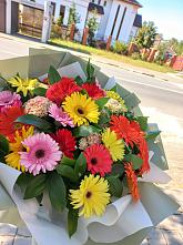 Букет цветов из:  Герберы #REPLACE_PRED# Нижнеподкумском
