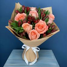 Букет цветов из:  Розы и Альстромерии в Нижнеподкумском
