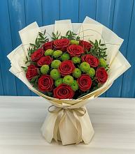 Букет цветов из:  Розы и Хризантемы в Нижнеподкумском