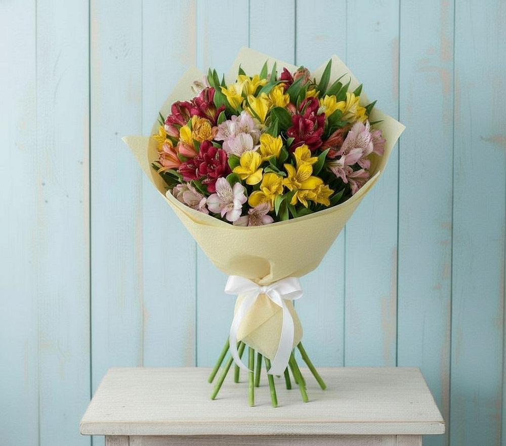 Букет цветов из: Альстромерии в Нижнеподкумском