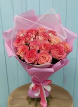 Букет 15 Розовых роз Равель в Нижнеподкумском