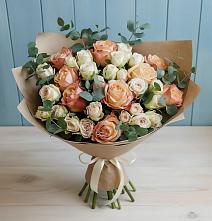Букет цветов из:  Альстромерии и Розы #REPLACE_PRED# Нижнеподкумском