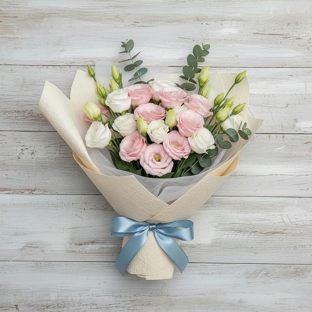 Букет цветов из: Лизиантусы в Нижнеподкумском